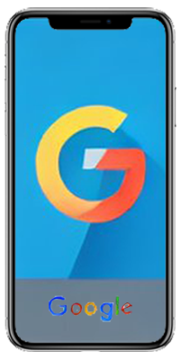 smartphone con el logo de google